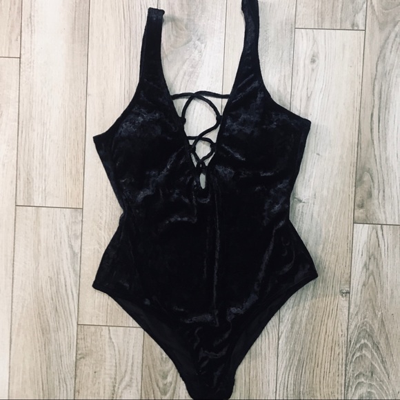 Hot Topic Other - black crisscross swimsuit (worn only once)